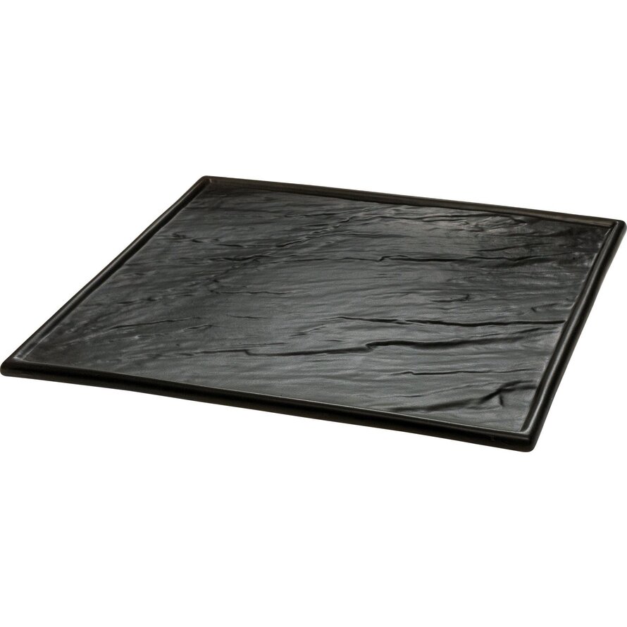 Porzellanserie „Schieferdesign" Platte quadratisch