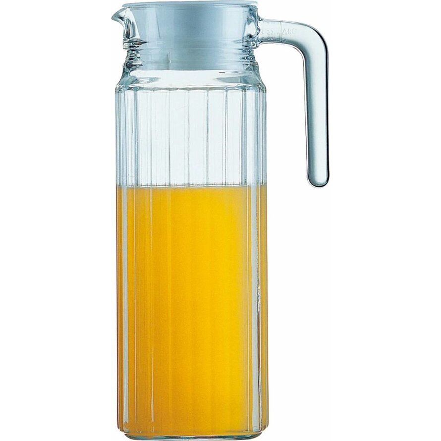 Glaskrug "Quadro" 1,1L mit Deckel