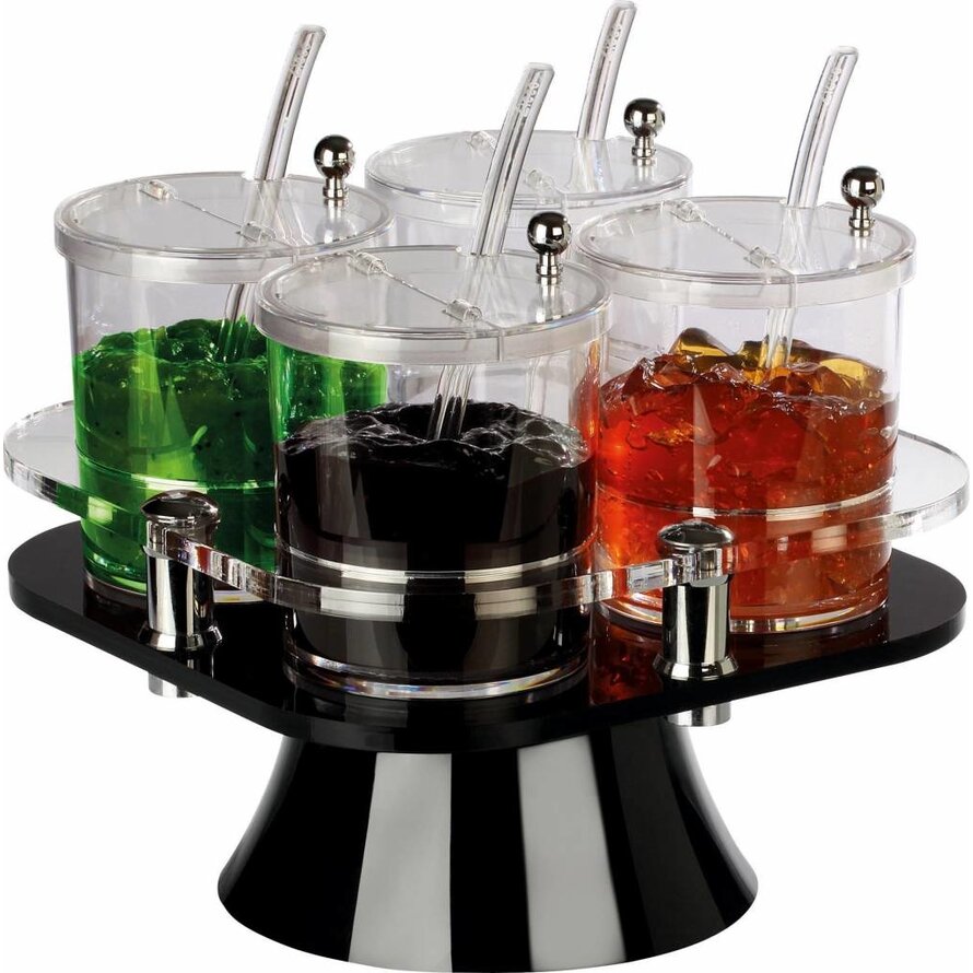 Buffetbar drehbar mit 4 Behältern