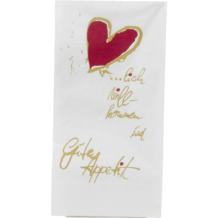 Serviette „Herzlich Willkommen"