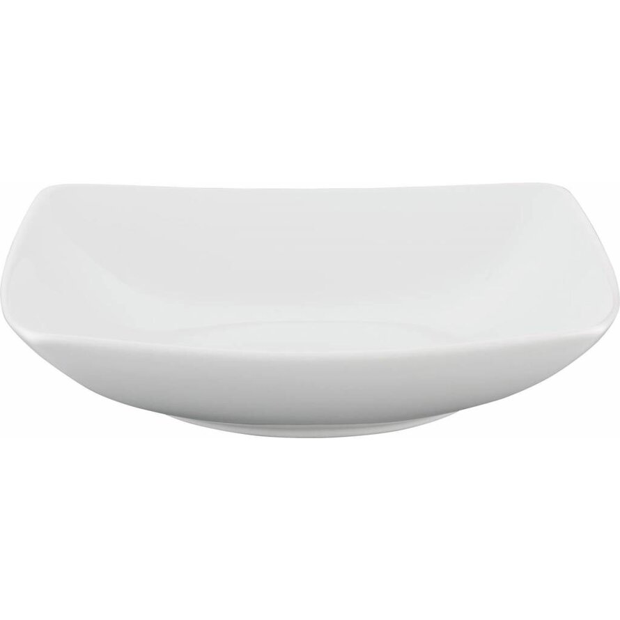 Porzellanserie "Fine Dining" High Alumina/ Hartporzellan Teller tief, 23 x 23 cm