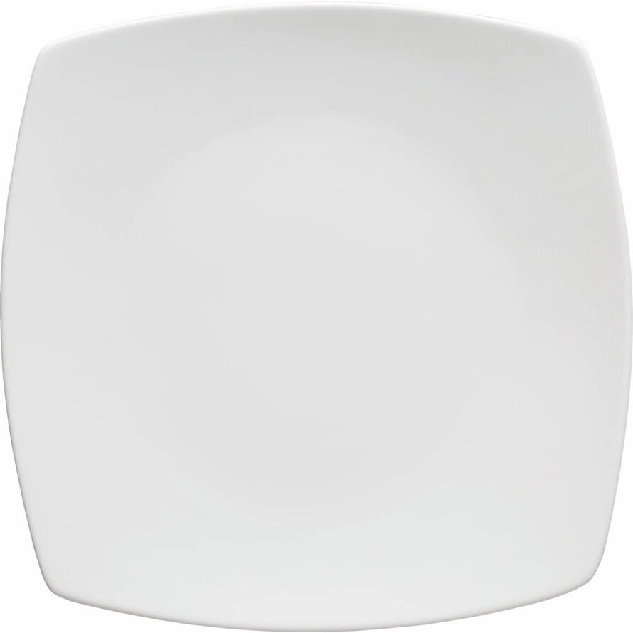 Porzellanserie "Fine Dining" High Alumina/ Hartporzellan Teller flach, 27 x 27 cm