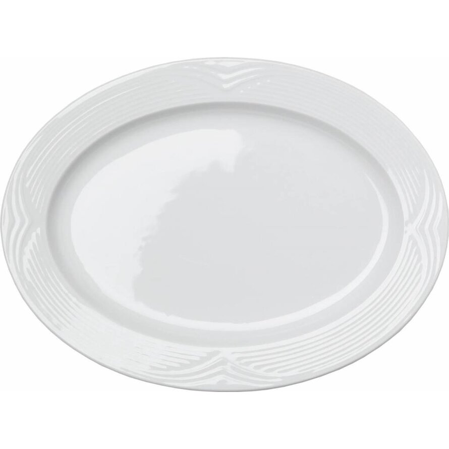 Hotelporzellan "Saturnia" Platte oval, 29 x 20 cm