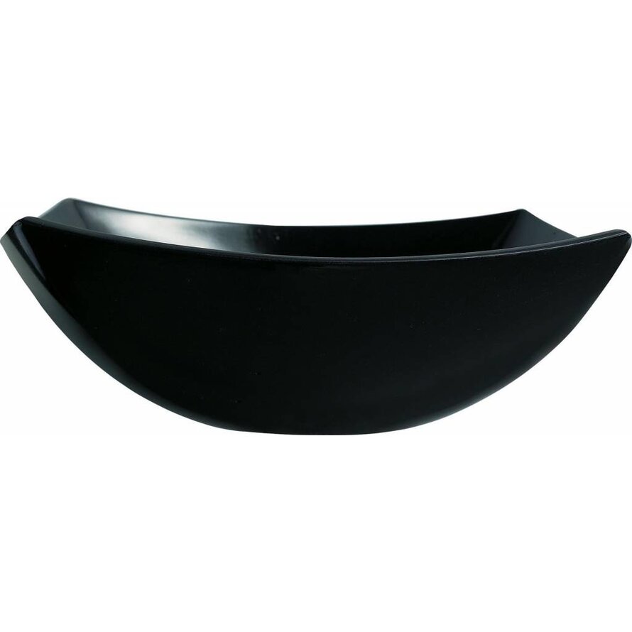 Hartglasgeschirr "Quadrato" schwarz Schale 14 x 14 cm