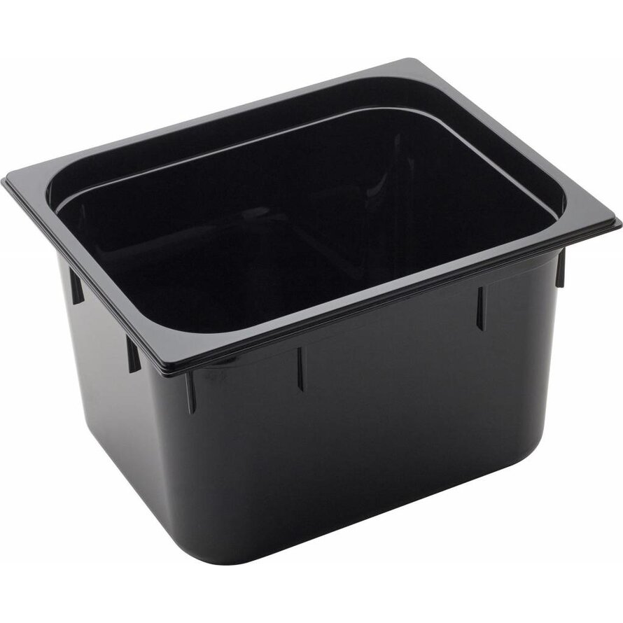 GN Behälter 1/2 Polycarbonat schwarz T: 200mm, 14,4L
