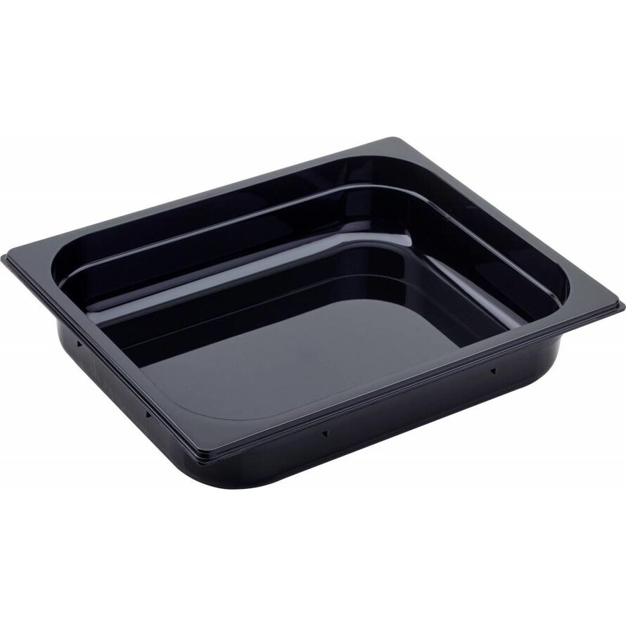 GN Behälter 1/2 Polycarbonat schwarz T: 65mm, 4,7L