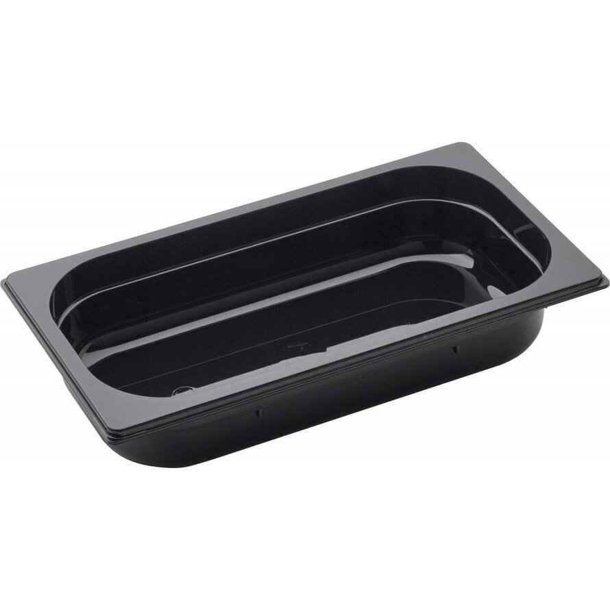 GN Behälter 1/3 Polycarbonat schwarz T: 65mm, 2,9L