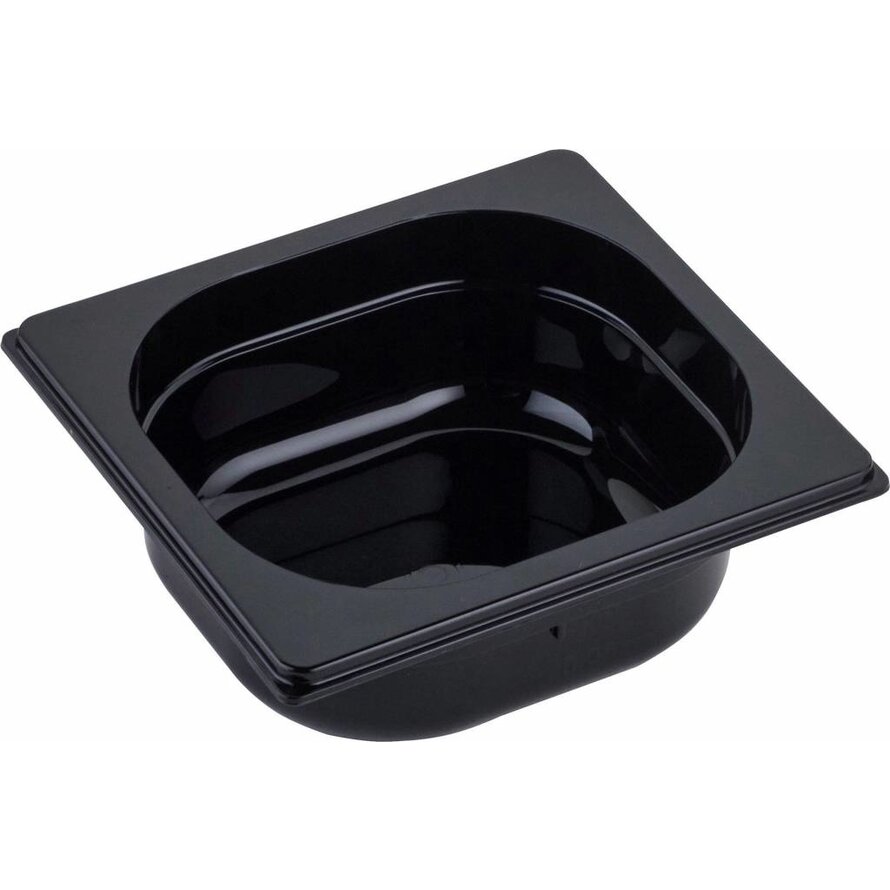 GN Behälter 1/6 Polycarbonat schwarz T: 65mm, 1,4L
