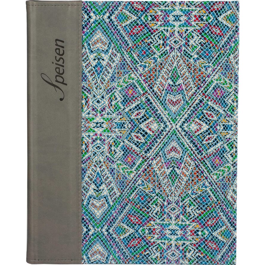 Speisenkarte "Mosaik" A4 Anthrazit