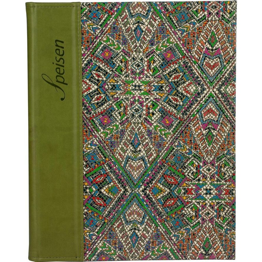 Speisenkarte "Mosaik" A4 Moosgrün