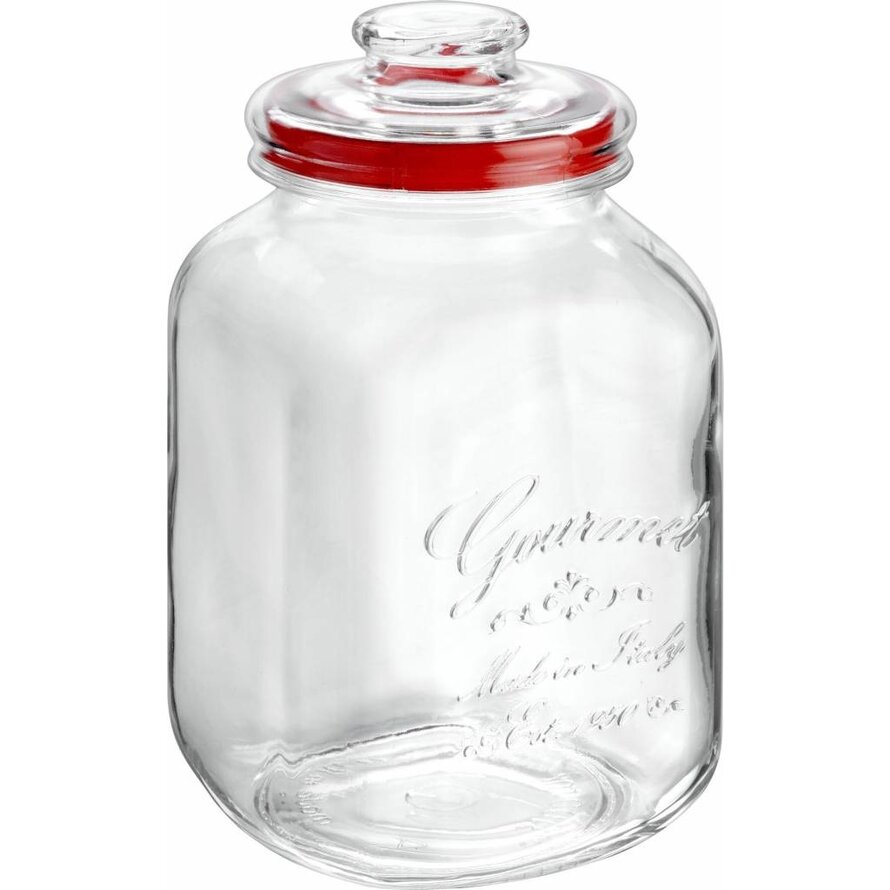 Vorratsglas "Country Gourmet" eckig mit Glasdeckel Ø10cm 3,1 L