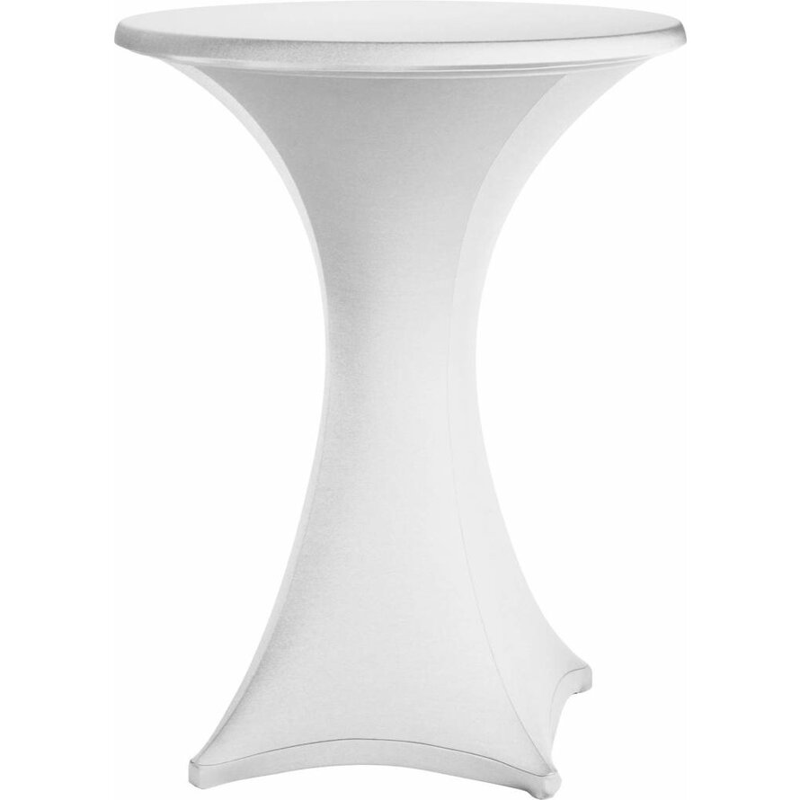Stehtischbezug "Stretch" schwer entflammbar Ø 80cm weiß