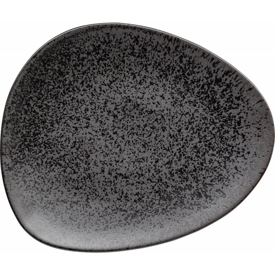 FiveStars Porzellanserie „Ebony" Teller flach 30,6x26cm
