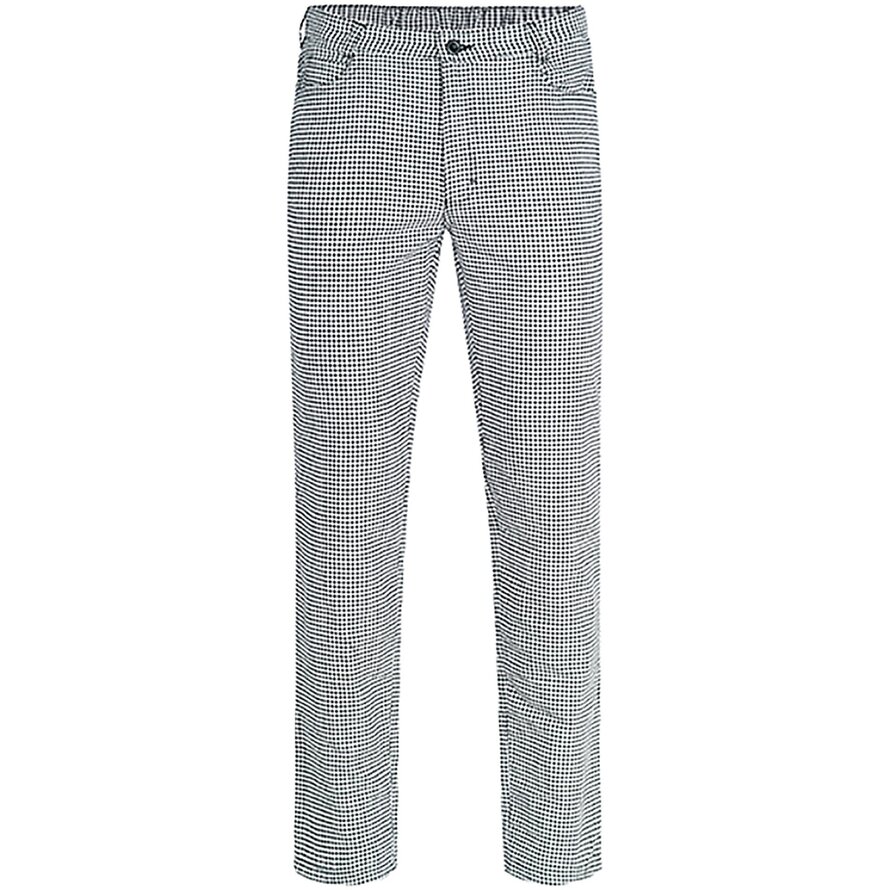 Herren-Hose "Five-Pocket" kariert schwarz/ weiß Größe 56