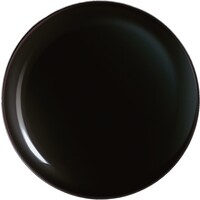 Hartglasgeschirr "Evolution" schwarz Teller Coup flach Ø19 cm (1)