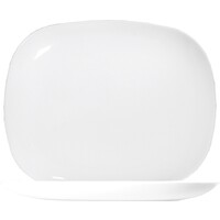 Hartglasgeschirr "Evolution" weiß Platte Coup flach rechteckig 28x23 cm (1)