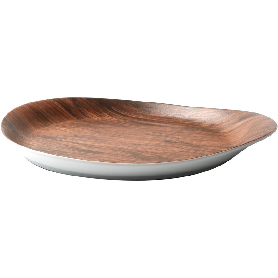 Porzellanserie "Wood Design" Alumina  Teller 31x27 cm