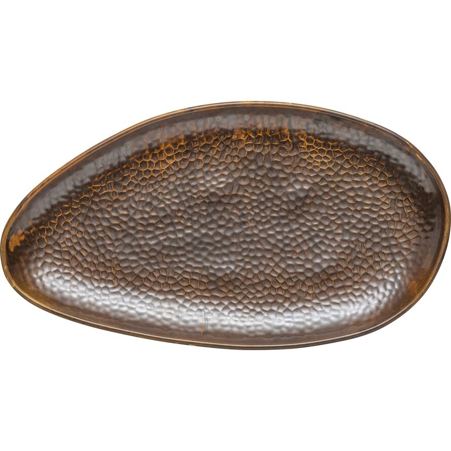 FiveStars Porzellanserie "Rusty" Platte flach oval 38x21cm