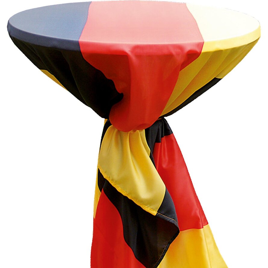 Stehtisch-Decke / Dekostoff schwarz-rot-gold