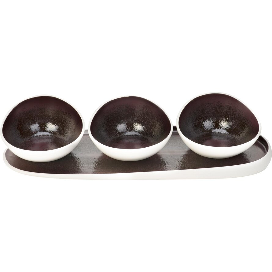 Apero Set "Aubergina", 4tlg.-Set 38,5x14,5x7,2cm