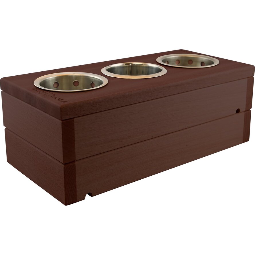 Modul "Wood" Buche dunkel gebeizt "Besteckköcher"