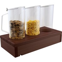 Modul "Wood" Buche dunkel gebeizt "Cerealien-Karaffen" (1)