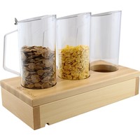 Modul "Wood" Buche natur lackiert "Cerealien-Karaffen" (1)
