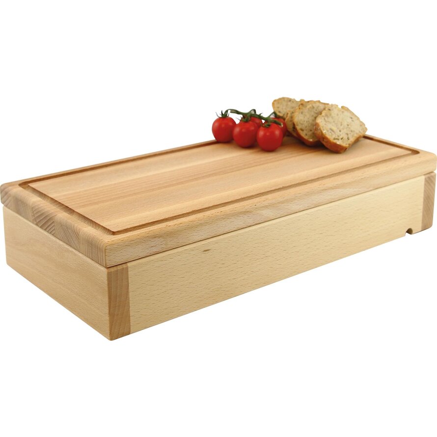 Modul "Wood" Buche natur lackiert "Holzbrett mit Saftrille"