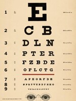 AFFICHE VINTAGE - Eye Chart (50x70cm)
