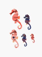 DIY DECORATION MURAL - Hippocampes