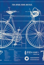 VINTAGE POSTER - Blauwdruk Fiets (70x50cm)