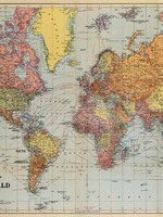 VINTAGE POSTER - Stanford's General Map of the World (70x50cm)