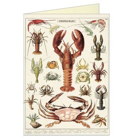 VINTAGE GREETING CARD - Crustaceans