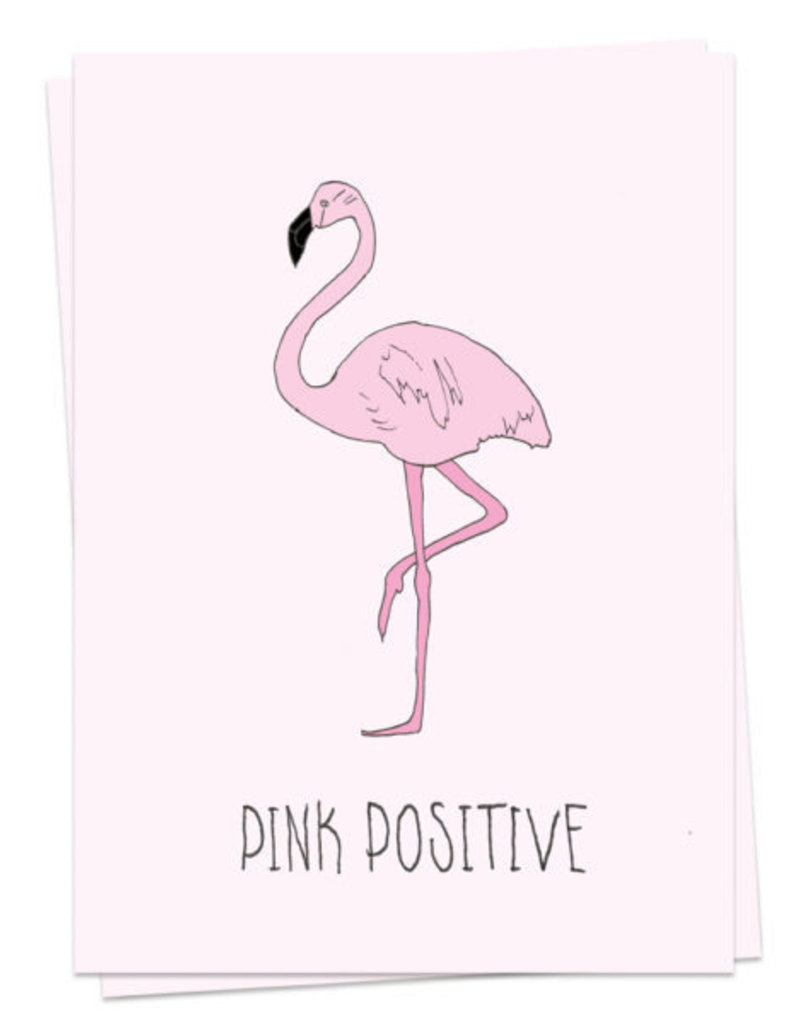 KAART BLANCHE - Pink Positive Flamingo