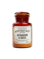 PADDYWAX APOTHECARY - Glass Candle - Geranium & Basil (226g)