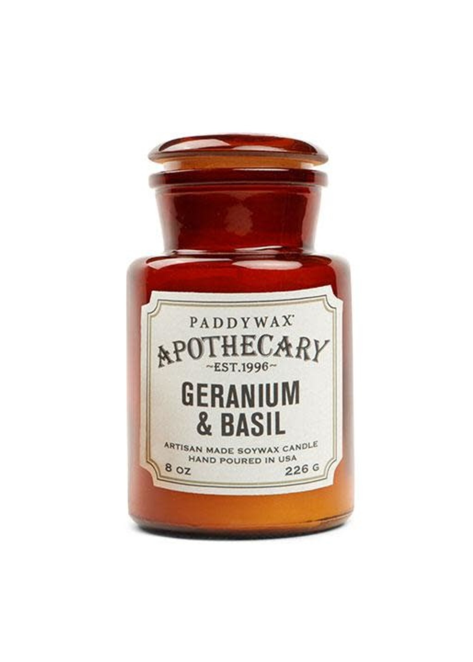 PADDYWAX APOTHECARY - Glass Candle - Geranium & Basil (226g)