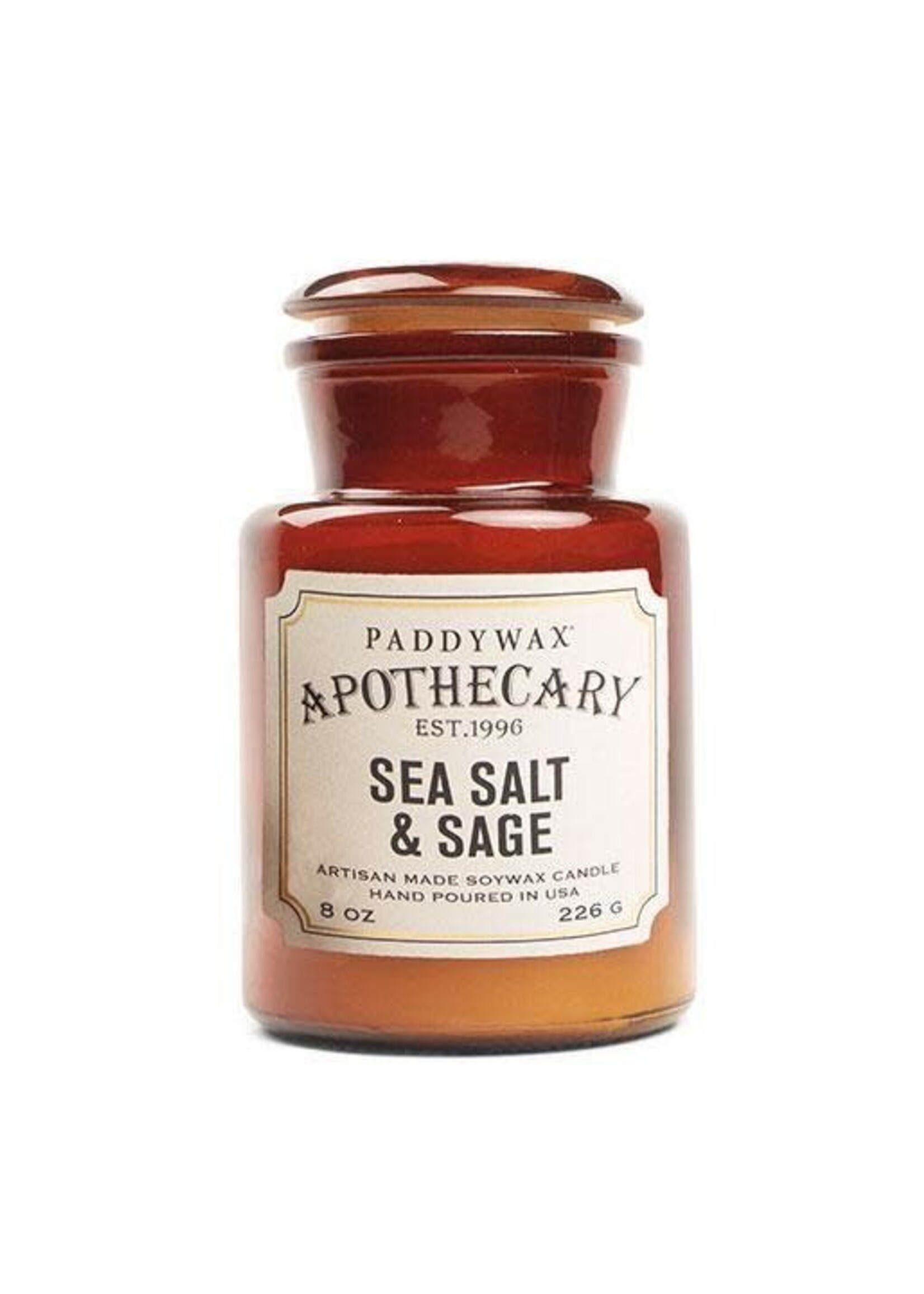 PADDYWAX  APOTHECARY - Glass Candle - Sea Salt & Sage (226g)