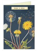 CARTE DE VOEUX VINTAGE - Make a Wish - Pissenlit