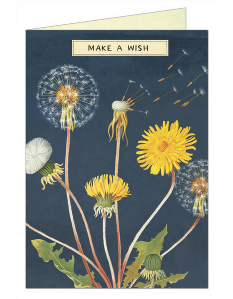 CARTE DE VOEUX VINTAGE - Make a Wish - Pissenlit