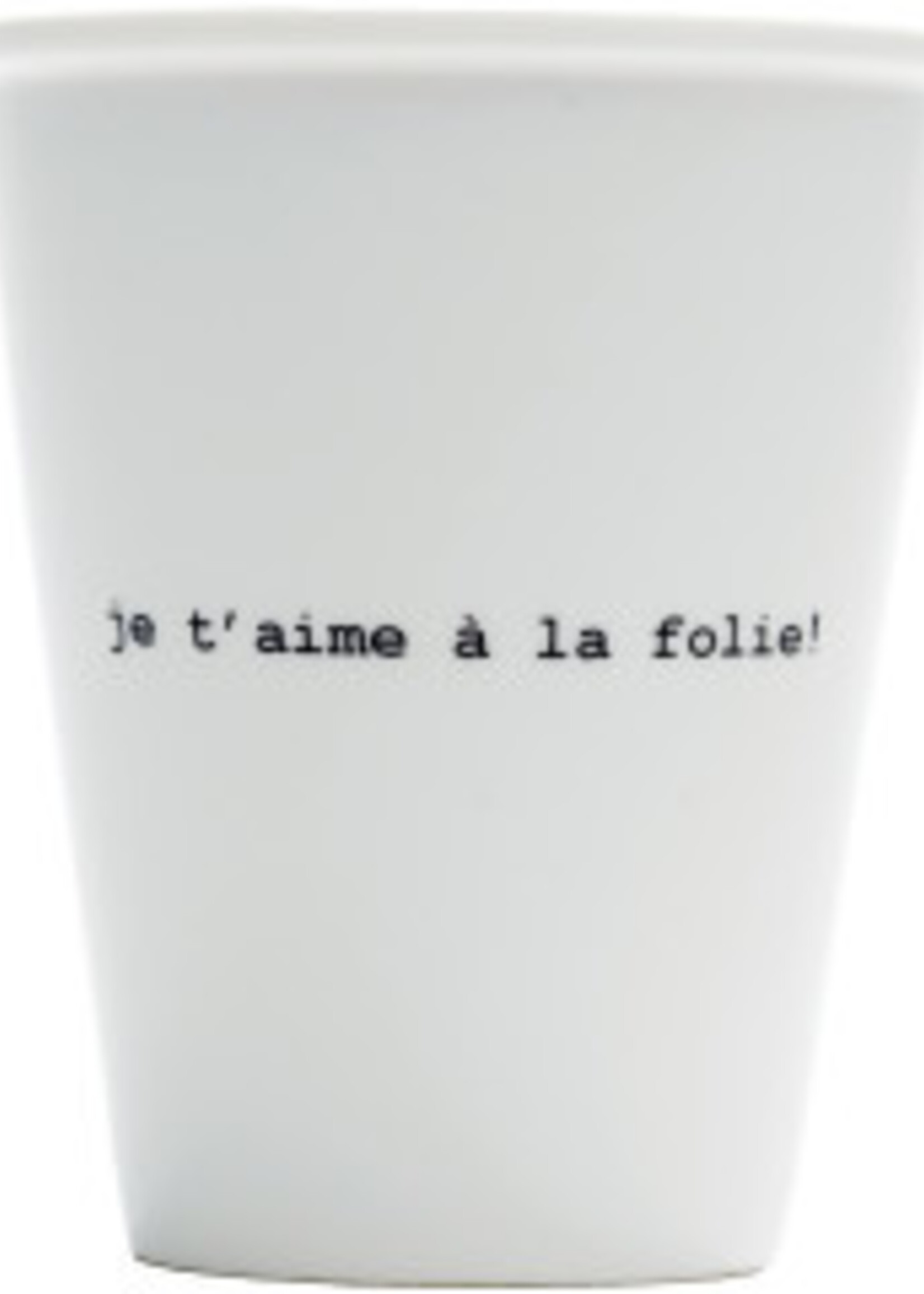 PORSELEINEN BEKER - je t'aime à la folie!