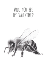 Animaux Spéciaux POSTKAART - Will You Bee My Valentine