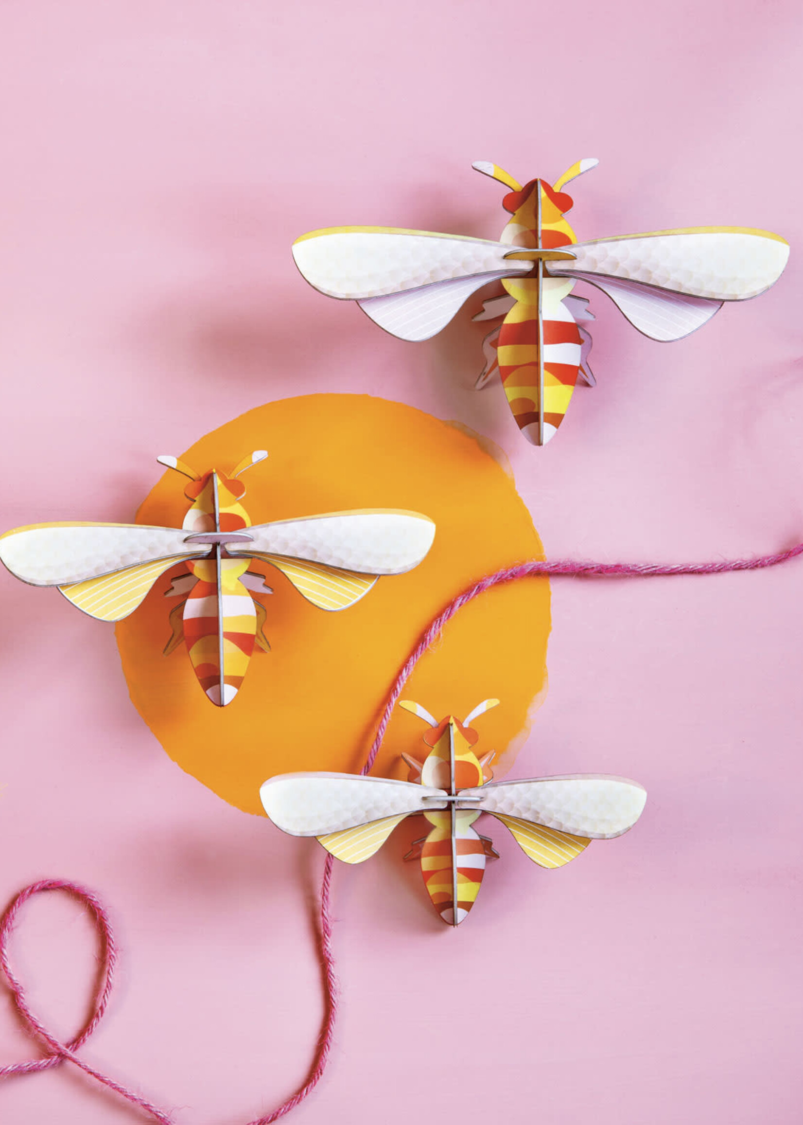 DIY WANDDECORATIE - Set van 3 Honingbijen