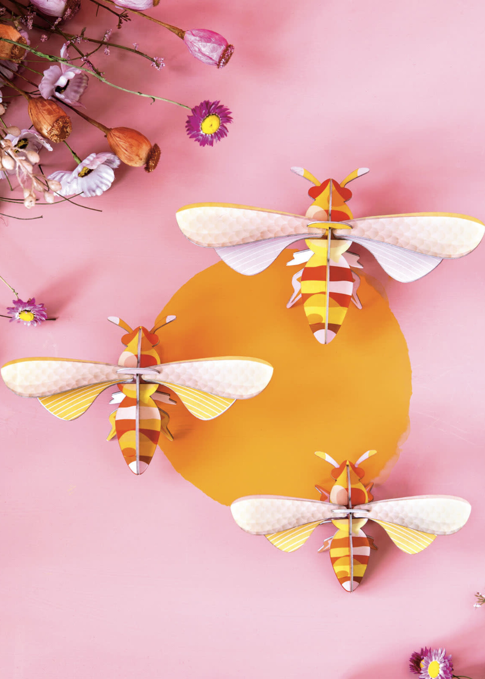 DIY DECORATION MURAL - Ensemble de 3 Abeille à Miel