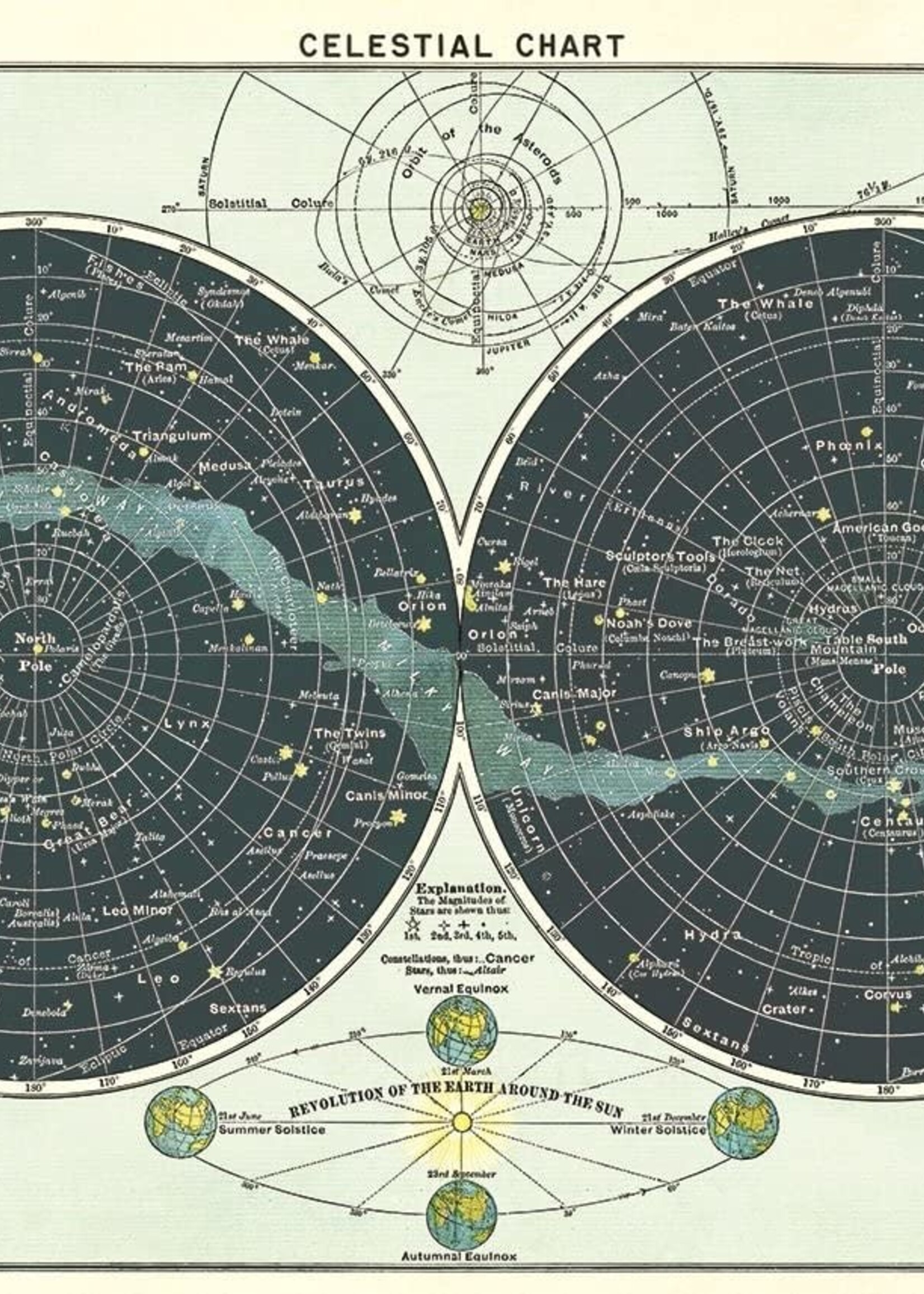 VINTAGE POSTER - Celestial Chart (28" X 20)