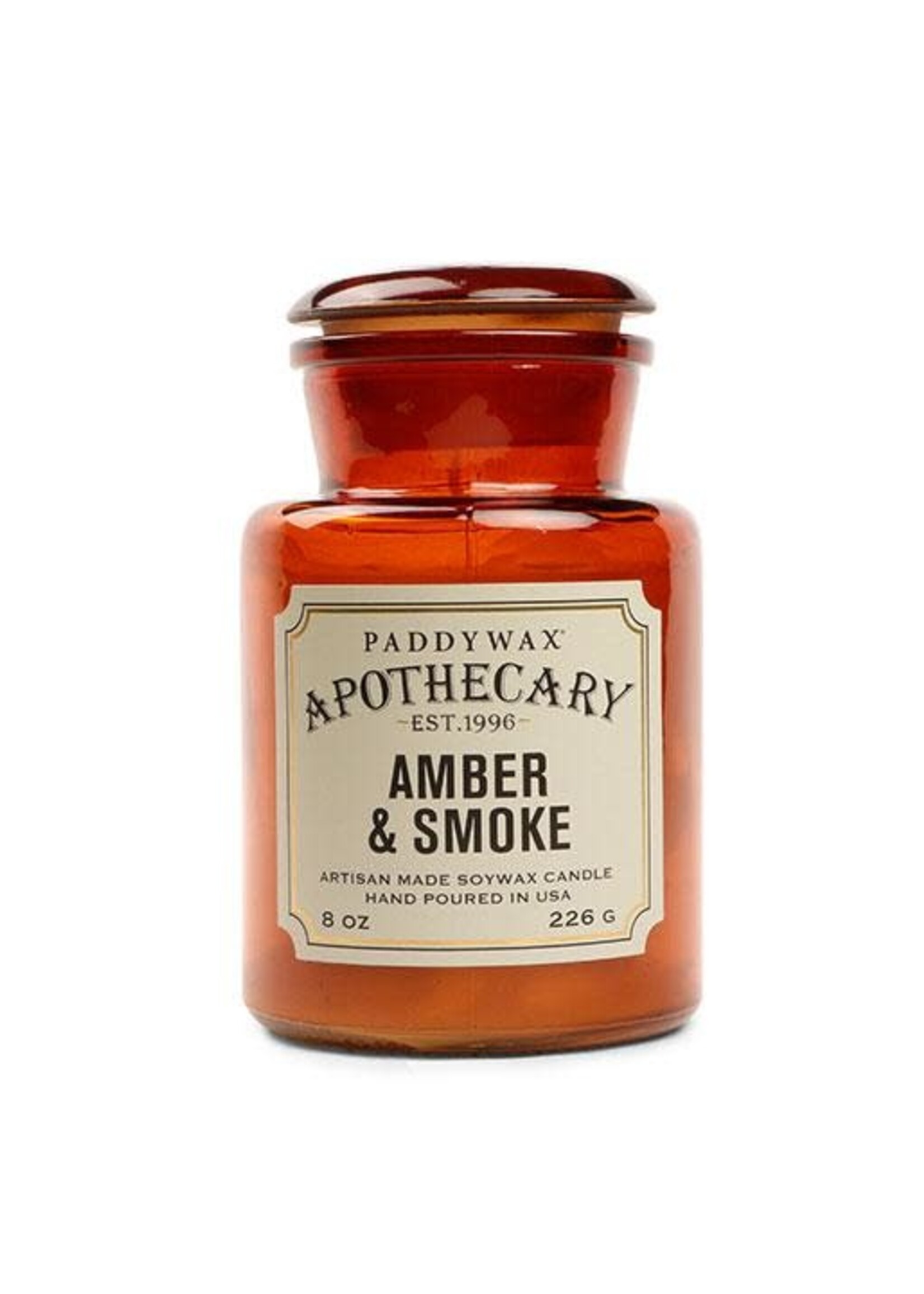 PADDYWAX APOTHECARY - Bougie en verre - Amber & Smoke
