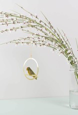 DECORATION - Hanging  brass bird