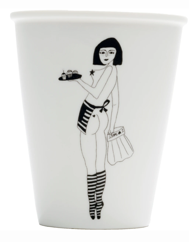 PORCELAIN MUG - Pin-up cake girl