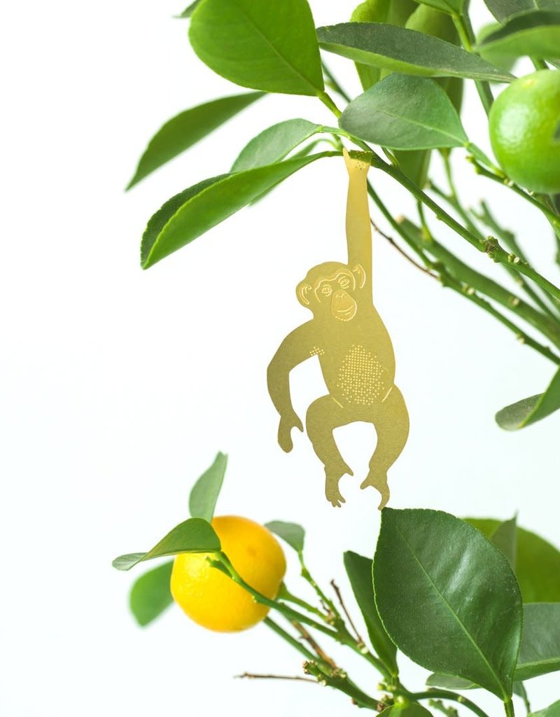 GOUDEN PLANTENHANGER - Chimpansee