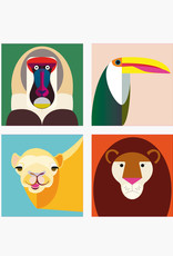 MAGNETS ANIMAUX SAUVAGES - Assortiment de singes