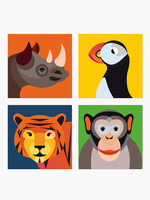 MAGNETS WILD ANIMALS - Rhinoceros range